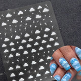 3D Nail Sticker Decals Self-adhesive Holographic Stars Design Stickers for Salon Manicure Nail Art Decoration