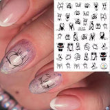 3D Nail Sticker Decals Self-adhesive Holographic Stars Design Stickers for Salon Manicure Nail Art Decoration