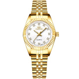 Top Luxury Ladies Gold Watch Women Golden Clock Female Women Dress Rhinestone Quartz Waterproof Watches Feminine