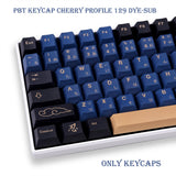 PBT Keycap 129 Keys DYE-SUB Cherry Profile BLUE/RED Samurai Japanese KeyCaps For Cherry MX Switch Mechanical Keyboard