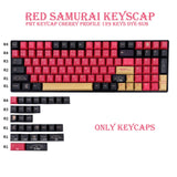 PBT Keycap 129 Keys DYE-SUB Cherry Profile BLUE/RED Samurai Japanese KeyCaps For Cherry MX Switch Mechanical Keyboard