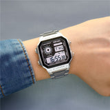Men Luxury Watch Waterproof Golden Stainless Steel Business Digital Watches LED Alarm Clock Electronic Men's Sport Watch Relogio