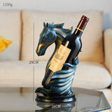 Home Decor Nordic Horse Sculpture Wine Bottle Racks Cabinet Decorative Display Stand Holder Wine Shelves Wine Bottles Organizers