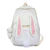 Back to school EST Cute Rabbit Girl School Backpack Female Large Capacity Kawaii Back Pack Mochila Pink Women Bagpack Nylon Cartoon Schoolbag