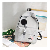 Back to school black green girl school bags for teenage backpack Women College wind SchoolBag female High student bookbag fashion Hairball