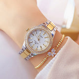 2022 Ladies Wrist Watches Dress Gold Watch Women Crystal Diamond Watches Stainless Steel Silver Clock Women Montre Femme