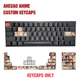 Ahegao Keycaps Japanese Anime PBT Dye Sublimation WASD 1U 1.25U 6.25U Space Bar ESC Key caps For Cherry Mx Mechanical Keyboard