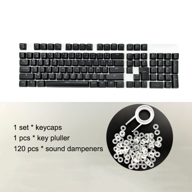 French Keycaps For Mechanical Keyboard Compatible With MX Switches Double Shot Support Led Lighting FrançAis Keycaps AZERTY