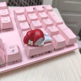 Kawaii Keycaps For Mechanical Keyboard Accessories Personality Cartoon Anime Big Ear Dog Key Caps Cherry MX Stereo R4 PBT Keycap