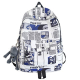 Female Graffiti Print Men Backpack Harajuku Girl Student Male School Bag Ladies Fashion Laptop Nylon Backpack Women Book Boy Bag