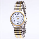 Classic Big Dial Numbers Face Elastic Band Quartz Watch Men And Women Fashion Pair Wholesale Watch