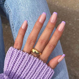 Xpoko 24pcs/Box Fake Nail With Design Pink French False Nails Wearable Fake Nails Full Cover Nail Tips press on nails acrylic tips