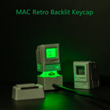 2pcs Mechanical keyboard 80's MAC Macintosh Style Retro Personality Backlit Keycap White ESC And 1.5U Tab Key Caps