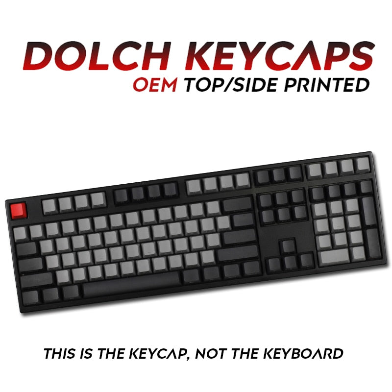 104 Keys Pbt Dolch Keycap Top/side Printed For Mechanical Keyboard  Full Set Dolch Keycaps Keys Corsair Bfilco Minila