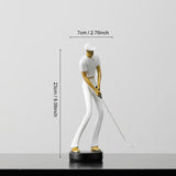 Creative Human Statue Resin Art Golf Sculpture Office Decor Accessories Modern Craft Home Decoration Cabinet Tabletop Figurines