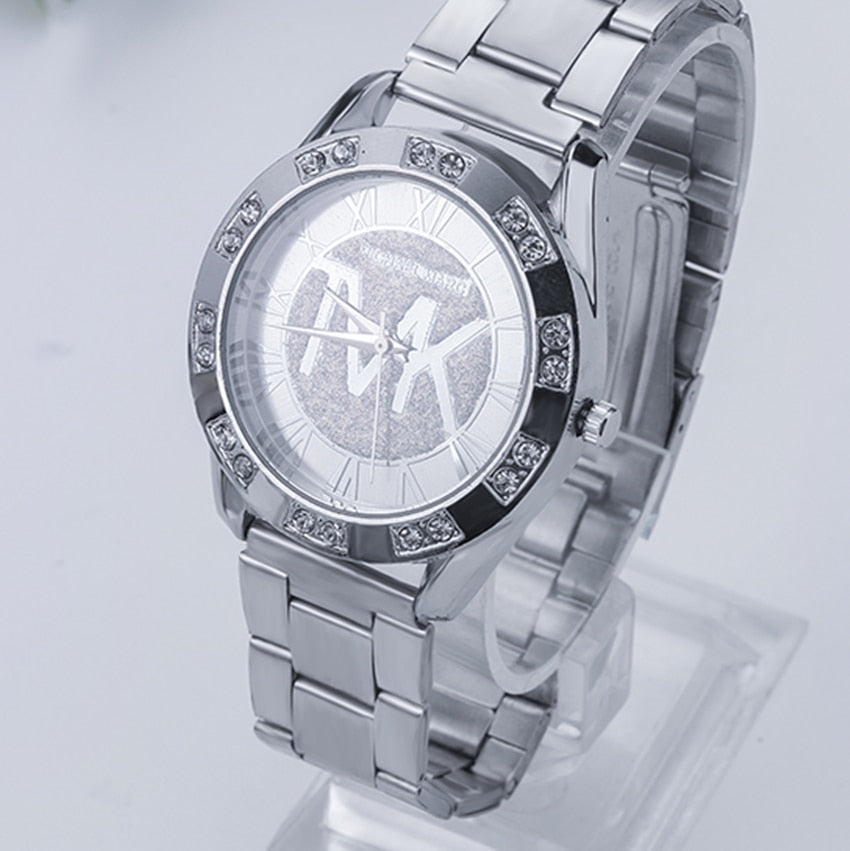 Zegarek Damski Women's Watches Luxury Brand TVK Women Watch Casual Men Quartz Sports Watch Fashion All Steel Couple Clock Gift