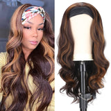 Headband Wig Long Body Wave Wigs for Women Long Natural Black 613 Blonde Synthetic Hair Women's Wigs