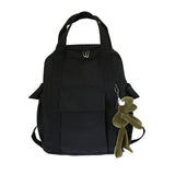 Back to school Fashion New Solid Color Women'S Waterproof Nylon Backpack Simple School Bag For Teenage Girl Shoulder Travel Bag School Backpack