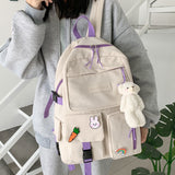 Back to school New Cute Bear Women Backpack Waterproof Fashion Female Shoulder Schoolbag For Teenage Girls College Student Backpack