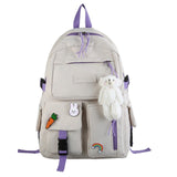 Back to school New Cute Bear Women Backpack Waterproof Fashion Female Shoulder Schoolbag For Teenage Girls College Student Backpack