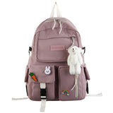 Back to school New Cute Bear Women Backpack Waterproof Fashion Female Shoulder Schoolbag For Teenage Girls College Student Backpack