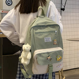 New Waterproof Buckle Women Backpack Fashion Casual Cute Schoolbag Teenage Girls College Student Bag Shoulder Backpack