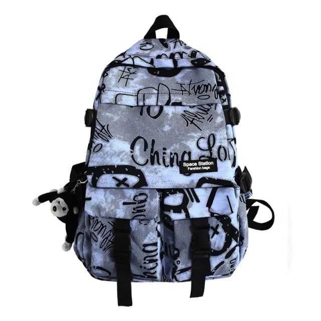 Back to school New Retro Nylon Backpack Fashion Waterproof Men Laptop Bag Student College School Bag For Teenage Girl Travel Backpack Book Bags