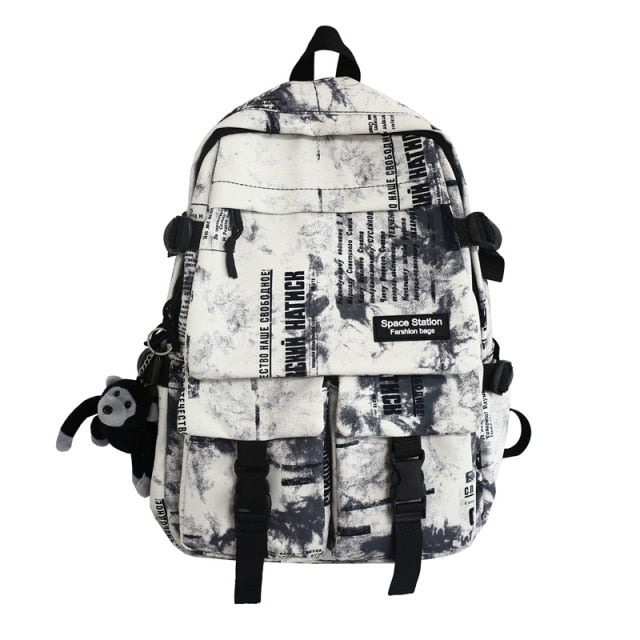 Back to school New Retro Nylon Backpack Fashion Waterproof Men Laptop Bag Student College School Bag For Teenage Girl Travel Backpack Book Bags