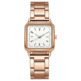 Gold Watch Women Square Female Watches Top Brand Luxury Golden Quartz Stainless Steel Waterproof Wrist Watch