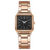 Gold Watch Women Square Female Watches Top Brand Luxury Golden Quartz Stainless Steel Waterproof Wrist Watch