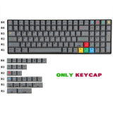 GMK Dualshot Theme Keycaps 129 Keys PBT DYE-SUB Cherry Profile Keycap For Mechanical Gaming Keyboard Grey Series Key Caps