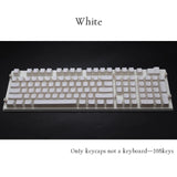 108 Key Keycaps Double Shot Backlit PBT Pudding Keycap Set with Puller Compatible With Cherry MX Mechanical Keyboard Black&White