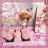 artisan keycap Personality Girl Decoration PBT Pink Cute Beautiful Girl Anime Magic Girl Cartoon R4 Mechanical Keyboard Cap