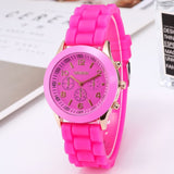 Classic Style Geneva Jelly Macaron Silicone Watch  Student Children's Gift Quartz Watch Jam Tangan Free Shipping