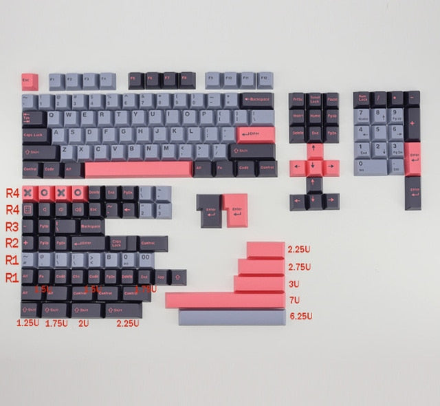 Merlin Double Shot Keycaps for ANSI ISO Layout Original Cherry profile ABS Keycap For MX Mechanical Keyboard 64 68 84 980m 171