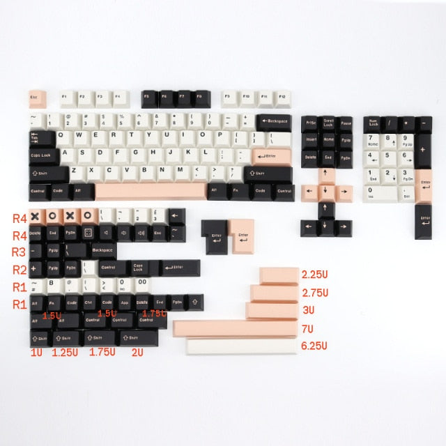 Merlin Double Shot Keycaps for ANSI ISO Layout Original Cherry profile ABS Keycap For MX Mechanical Keyboard 64 68 84 980m 171