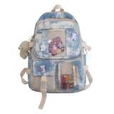 Fashion College Girls Laptop Backpack School Bag Canvas Women Mochila Kawaii Bookbag Female Shoulder Travel Rucksack