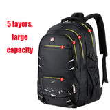Large Capacity Men Backpack Laptop Waterproof Black Multifunctional Computer Back Pack Male Students Teen Schoolbag 2022