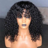 Afro Kinky Curly Short Bob Wigs Headband Wigs for Black Women 180% Water Wave Synthetic Hair Wigs