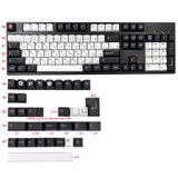 Black And White PBT Cherry Profile Dye Sub GMK Keycaps For Mechanical Keyboard GK61 K70 G710 Layout Iso Key Cap