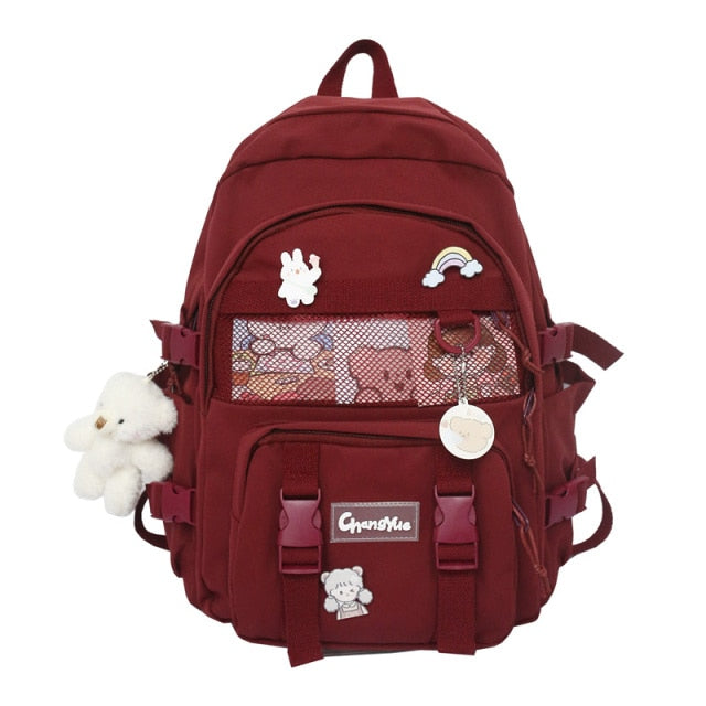 Fashion Lovers Rucksack Women Backpack Kawaii Bookbag for Teenage Schoolbag Laptop Mochila Female Travel Shoulder Bag