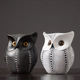 Owl Resin Statue Home Decor Nordic Style Figurines For Interior Creative Model Living Room Crafts Home Decoration Accessories