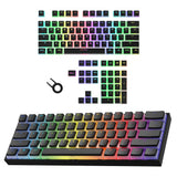 108pcs/set PBT OEM Transparent Pudding Keycap Set with Puller Compatible with Cherry MX Mechanical Keyboard