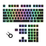 108pcs/set PBT OEM Transparent Pudding Keycap Set with Puller Compatible with Cherry MX Mechanical Keyboard