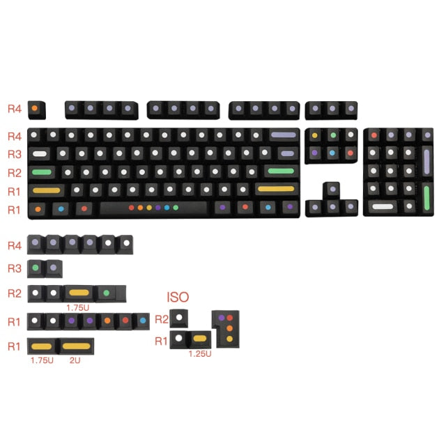 GMK-KEY Dots Keycap Cherry Profile PBT Keycaps For MX Switch Mechanical Keyboard Dye Sublimation Key Cap iso Keys