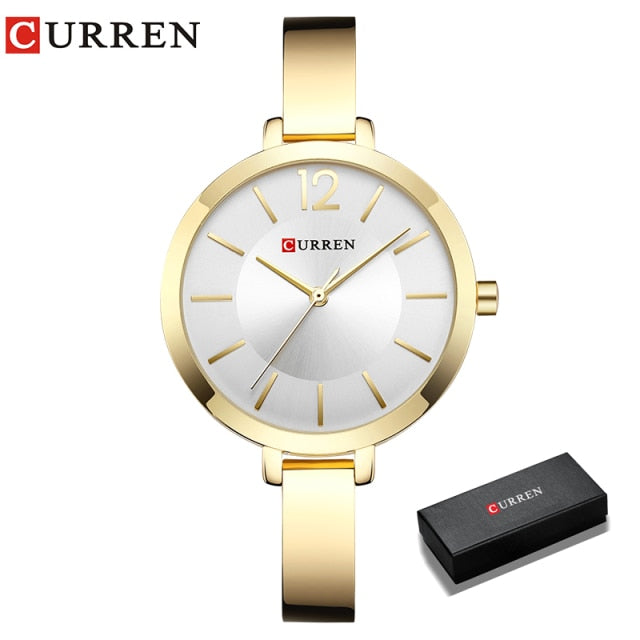 Fashion Gold Women Watches Stainless Steel Ultra thin Quartz Watch Woman Romantic Clock Women's Watches Montre Femme