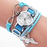 Watches For Women Luxury Silver Heart Pendant Leather Belt Quartz Clock Ladies Wrist Watch Bracelet Zegarek Damski