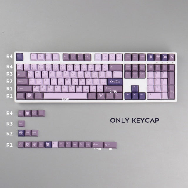 GMK Frost Witch Keycaps Cherry Profile PBT DYE-SUB 129 Keys Purple Japanese Keycap For MX Switch Mechanical Keyboard