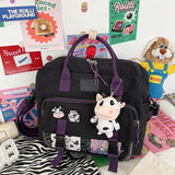 Back to school Homemari 2021 Shool Bag Backpack For Girls Cute Ring Bag Designer Travel Bags Laptop Backpack Women Notebook Patchwork Backpack