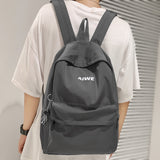 Cool Male Travel Female Solid Color New Backpack Lady Men Laptop Women Backpack Student Bag Boy Girl Harajuku School Bag Fashion
